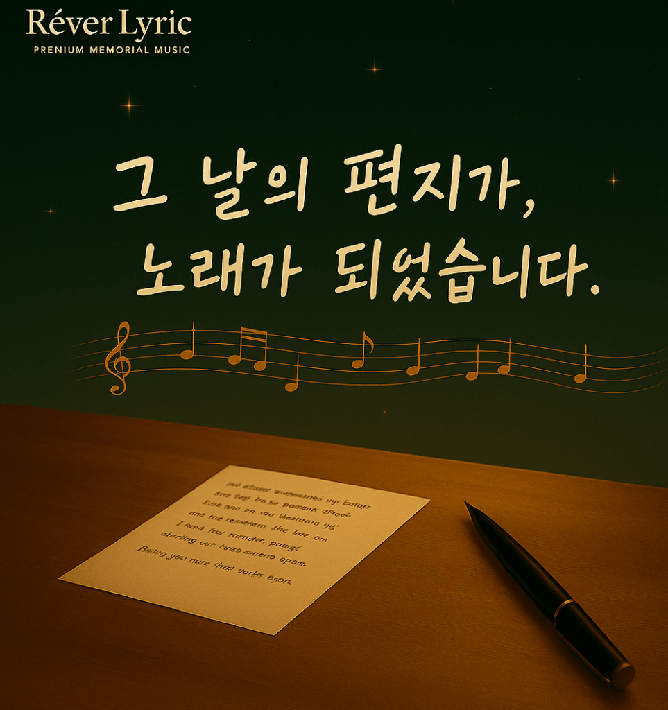 Rêverlyric(레버리릭) 반려동물 음악(memory song) 제작 서비스